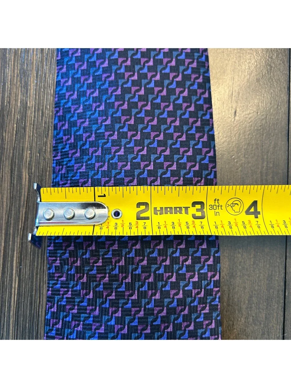Innocenti for Tom James 100% Silk Tie Purple Blue Geometric NWOT